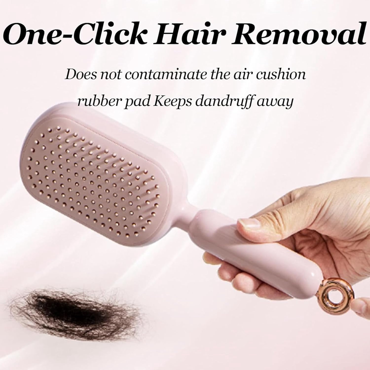 Retractable Cushion Massage Comb with Air Cushion Massage, Anti-Static Detangling Comb for All Hair Types Including Curly Wet and Damaged Hair
