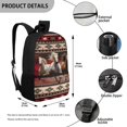 thumbnail image 5 of Uourmeti Horse Print Backpack for Students, 17 Inch Side Mesh Pockets Fine Workmanship School Backpack for Travel Shopping, 5 of 6