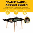 thumbnail image 4 of Christmas Deer Table Cloths for 6 Foot Rectangle Tables, Winter Xmas Snowflakes Bow Tree Black Patio Waterproof Elastic Fitted Tablecloths, Washable Rectangular Table Cover for Camping, 4 of 8
