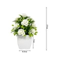thumbnail image 3 of 1-Pack Small Fake Potted Plants, Artificial White Rose Potted Plant, Mini Faux White Flower Greenery , Decorative Fake Plant for Tabletop, Home, Office and Bathroom Indoor Decoration, 3 of 4
