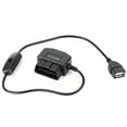 thumbnail image 2 of USB Power Charging Cable, 18.7in 16Pin OBDII USB Power Charging Cable OBDII Connector USB Power Cord Connector  For Car GPS DVR Camera, 2 of 8