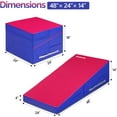 thumbnail image 4 of Matladin Folding Gymnastics Mat Set 4 Piece, Pink & Dark Purple, 4 of 16