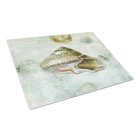 Caroline's Treasures Shells Glass Cutting Board Large