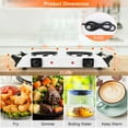 thumbnail image 3 of Electric Countertop Stove TeqHome Double Burner Hot Plate 2000W Portable Coil Heating Hot Plate for Cooking Electric Stove Top with 5 Temperature Adjustments Portable Handles Silver, 3 of 12