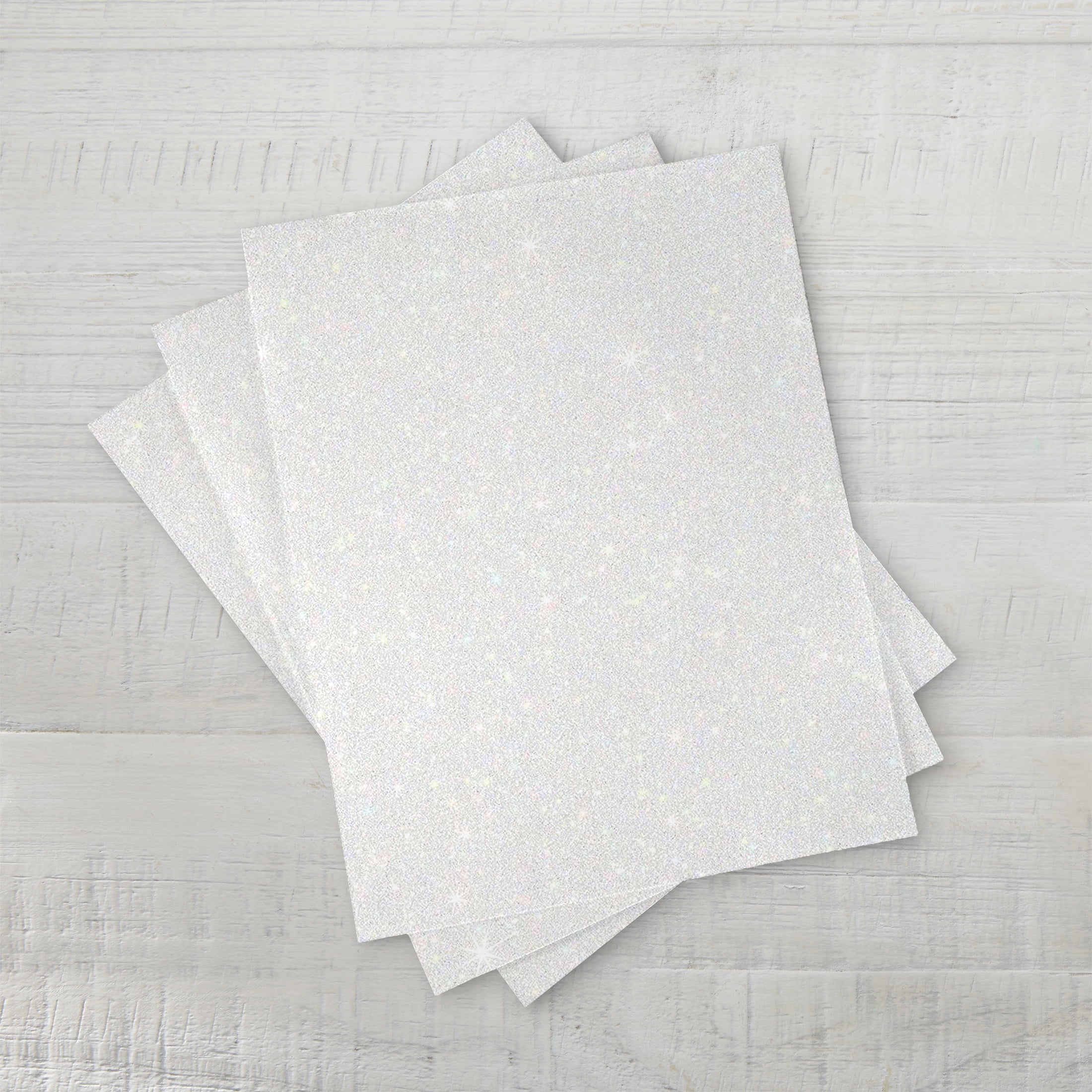Pen+Gear White Glitter Card Stock, 8.5" x 11", 104 lb, 10 Sheets