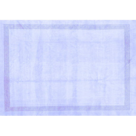 Ahgly Company Indoor Rectangle Solid Blue Modern Area Rugs, 2' x 5'