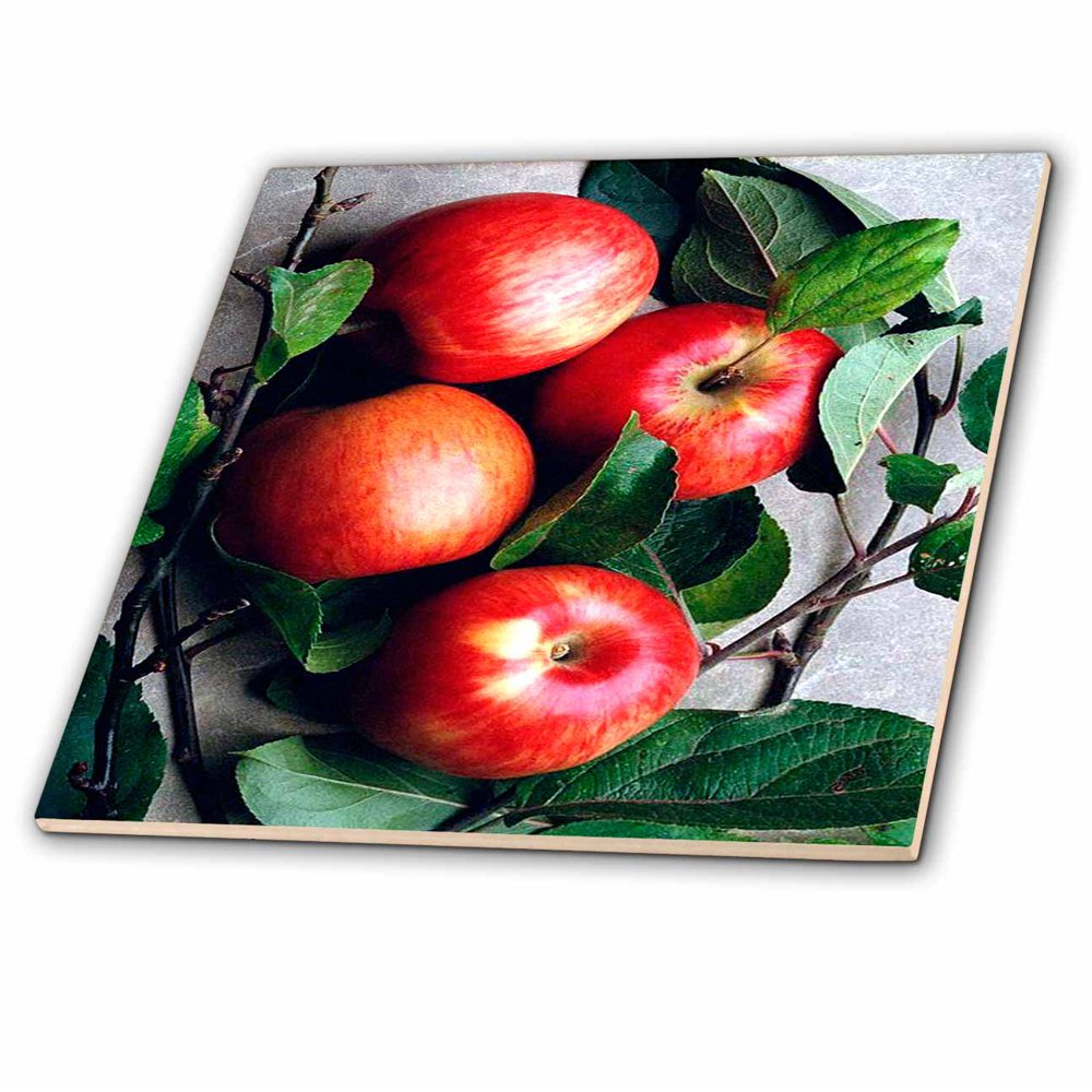 3dRose Apple Ceramic Tile, 8inch
