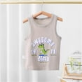 thumbnail image 2 of Cathalem Boys Active Shirts Baby Toddler Boys Sleeveless Tank Top (Khaki,12-13 Years), 2 of 3