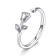 thumbnail image 1 of Jumpingount Anillo de rosa Estilo elegante Plata Anillos ajustables abiertos Mujeres Circlet Joyería Accesorio de moda Compromiso de boda Ropa, zapatos y accesorios Miscelánea, 1 of 6