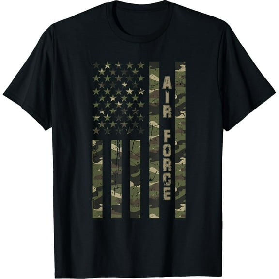 Air Force United States Distressed Camo w US Flag T-Shirtmen and women can wear, black, white, gifts.S,M,L,XL,2XL,3XL,114XL