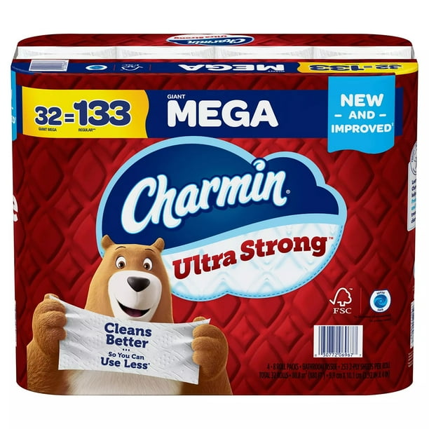 Charmin Ultra Strong Toilet Paper Giant Mega Roll (253 Sheets/Roll, 32