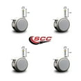 thumbnail image 2 of 2.375 Inch MRI Safe Casters with Brakes – 7/16 Grip Ring Stem – Set of 4 – SCC, 2 of 2