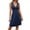 Dark Navy, variant on Women's Twisted Front V Neck Sleeveless Dress with Stretch 95% Polyester 5% Spandex for Flattering Fit Everyday Wear