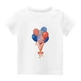 thumbnail image 4 of Favoffer Independence Day Children Tops Shirts for Girls Short Sleeve Graphic Printing T-Shirt Round Neck Crop Top for 3-14 Years, 4 of 4
