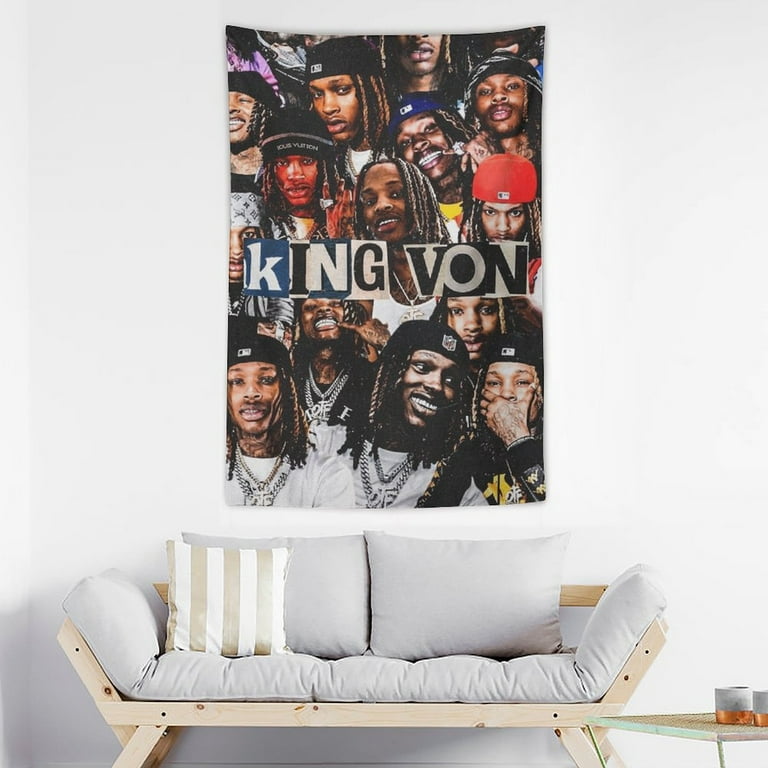 Wall Tapestry Lil Durk Tapestry ZDZQOY Personalized King Von 40