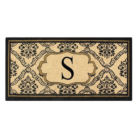 A1HC First Impression Uriel Bleached Coir Engineered Anti-shred Monogrammed Doormat (30" x 60")