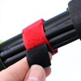 thumbnail image 4 of 10~300pcs Reusable Hook Loop Nylon Straps Reverse Colored Fastening Tape Self Adhesive Cable Ties Wrap Bundle Fixed Ties DIY Green x 300mm 20pcs, 4 of 6
