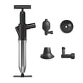 thumbnail image 2 of Desatascador de tuberías Desatascador de drenaje Desatascar el fregadero Limpiador desmontable Equipo de material acero inoxidable Bomba potente para lavabo de Negro Macarena Destapador de inodoro, 2 of 8