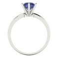 thumbnail image 4 of Solitaire Engagement Ring for Women - 1ct Simulated Tanzanite in 14K White Gold Promise Ring, 4 of 6