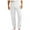 White, variant on Man Solid-Color Corduroy Pocket Button Casual Loose Straight Leg Pants White