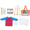 thumbnail image 3 of Juego de pintura para niños de 27 piezas, lavable, colores surtidos, impermeable, bata, suministros de pintura acrílica para niños, educación familiar, 3 of 9