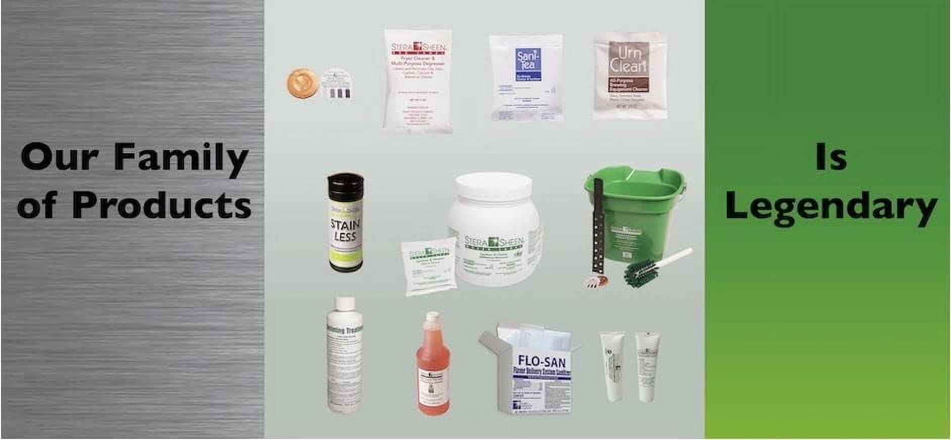 Sanitizer | 2 oz. Packets | Green Label Food Grade Cleaner & MilkStone Remover | SSG1002 by Purdy Products | Non-Corrosive Cleaner | Clean Soft Serve & Gelato Machines