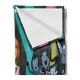 thumbnail image 2 of Paparazzi Soft Flannel Fleece Throw Blanket, Hollywood Actress on the Red Carpet Celebrity Movie Premier Theme Colorful, Cozy Plush for Indoor and Outdoor Use, 70" x 90", Multicolor, by Ambesonne, 2 of 5
