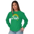 thumbnail image 4 of St Patricks Day Irish Rainbow Clover Women's Long Sleeve T Shirt Brisco Brands S, 4 of 6