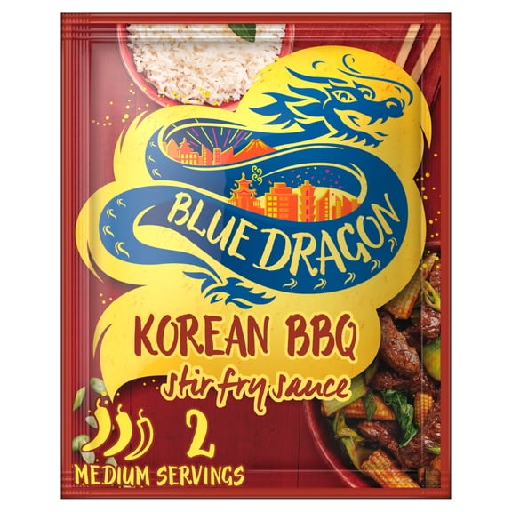 Blue Dragon Korean Bbq Stir Fry Sauce 120G, Imported from Britain