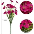 thumbnail image 6 of 15 Bundles Artificial Flowers UV Resistant Outdoor Plants No Fade Faux Plastic Shrubs Fake Silk Flowers Window Box Garden Porch Home Decoration(Fuchsia), 6 of 6