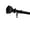 Matte Black, variant on EXCLUSIVE HOME Napoleon 1" Curtain Rod and Coordinating Finial Set, Distressed White, Adjustable 36"-72"