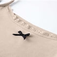 thumbnail image 4 of FRSASU Women's Sleeveless Tank Top Summer Solid Color Casual Scoop Neck Basic Velvet Lace Cami Shirts Beige, 4 of 5