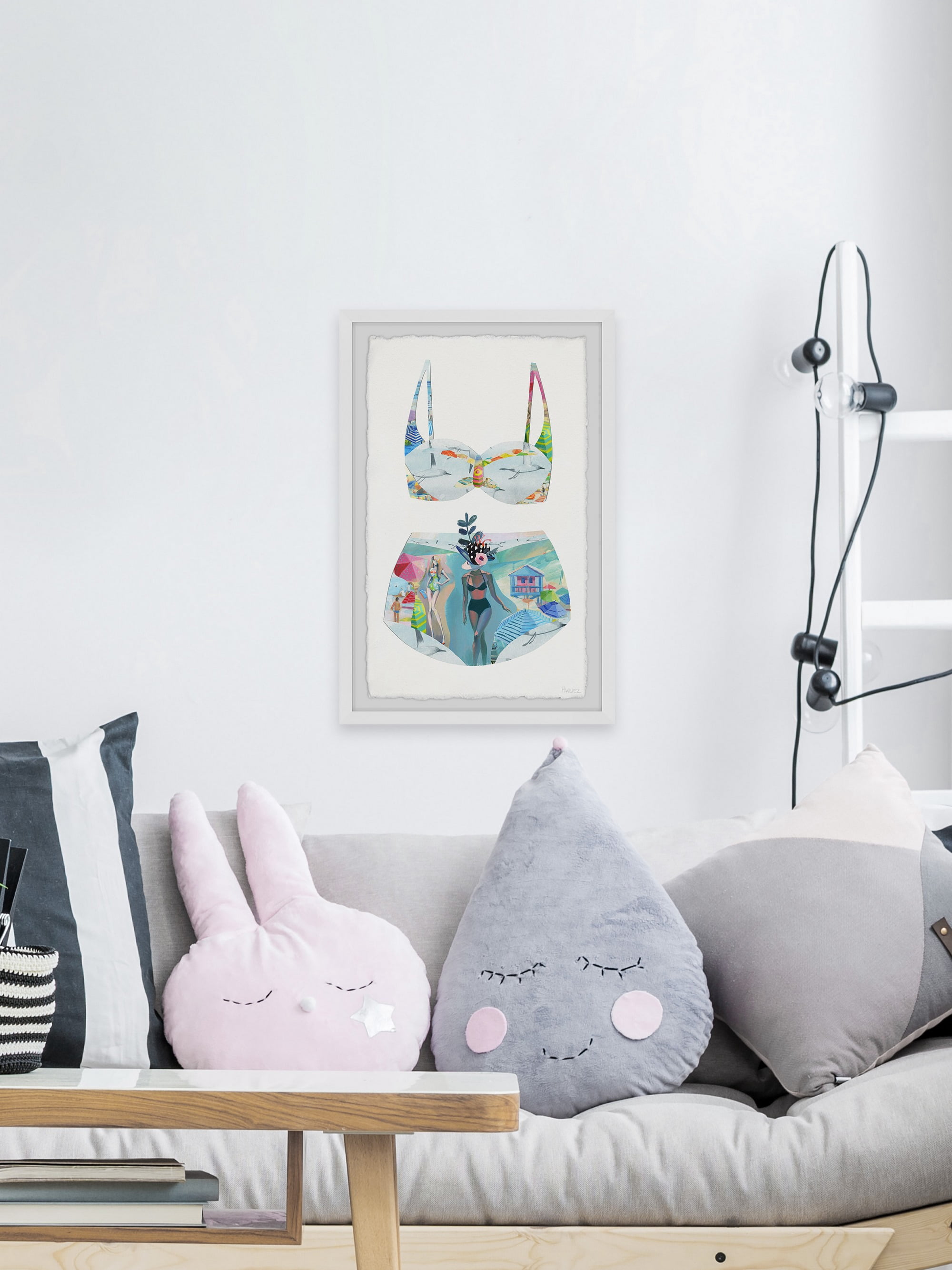 Parvez Taj Chilling Babe Swimsuit Framed Wall Art