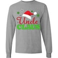 thumbnail image 3 of Inktastic Uncle Claus with Christmas Santa Hat and Snowflakes Long Sleeve T-Shirt, 3 of 5