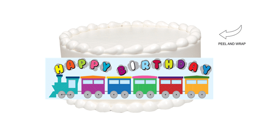 Train Edible Cake Side Photo Image Decoration - Walmart.com