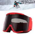 thumbnail image 4 of Skiing Protection Goggles, Anti Fog Air  System Adjustable Belt Ultra Wide View Field Ski Goggles  For Snowboarding Black Frame Grey Lens,Black Frame Silver Lens,Black Frame Red, 4 of 8