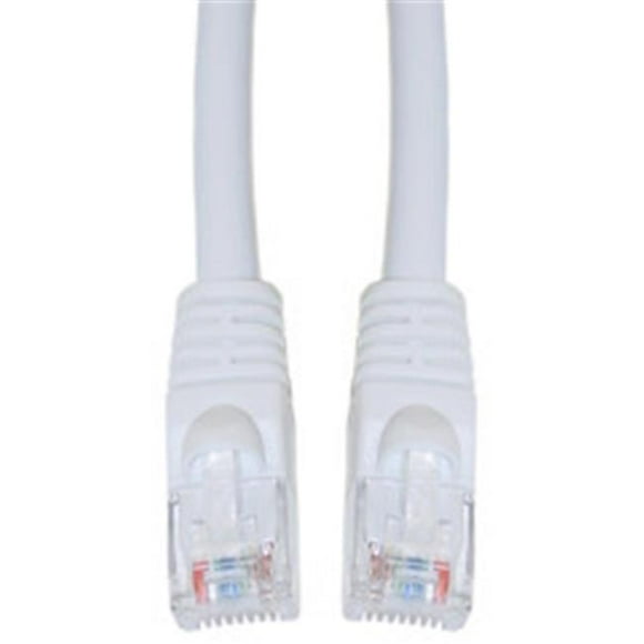 CableWholesale 13X6-09102 Cat6a Blanc Ethernet Patch Cable Snagless Moulé Boot 500 MHz 2 Pieds