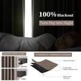 thumbnail image 2 of Jainmy Total Blackout Pinch Pleated Curtain for Livingroom Bedroom,Faux Linen Light Blocking Room Darkening Drapes,2 Panels Set,40''W×84''L,Darkflax, 2 of 11