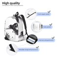 thumbnail image 3 of Disketp Monochrome Flying Ravens Canvas Backpack Lightweight Travel Daypack Student Rucksack Laptop Backpack-Small, 3 of 5