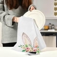 thumbnail image 3 of Watercolor Easter Bunny Ears Kitchen Tea Towels Set of 1 Absorbent Hand Dish Towels, Spring Flower Leaves Dishcloths Lint-Free 18x28 Inch Fast Drying for Cooking Baking Home Clean, 3 of 7