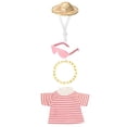thumbnail image 2 of PiGOGI Summer Porch Goose Outfit Set for 7 Inch Mini Ducks, Striped Shirt Straw Hat Sunglasses, Outdoor Yard Patio Lawn Decor, 2 of 9