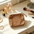 thumbnail image 5 of Mini Zipper Pouch, Weave Textured Bag, Portable Storage Pouch, Soft Breathable Fabric and Compact Travel Size for Lipsticks, Earphones, and Small Daily Items., 5 of 6
