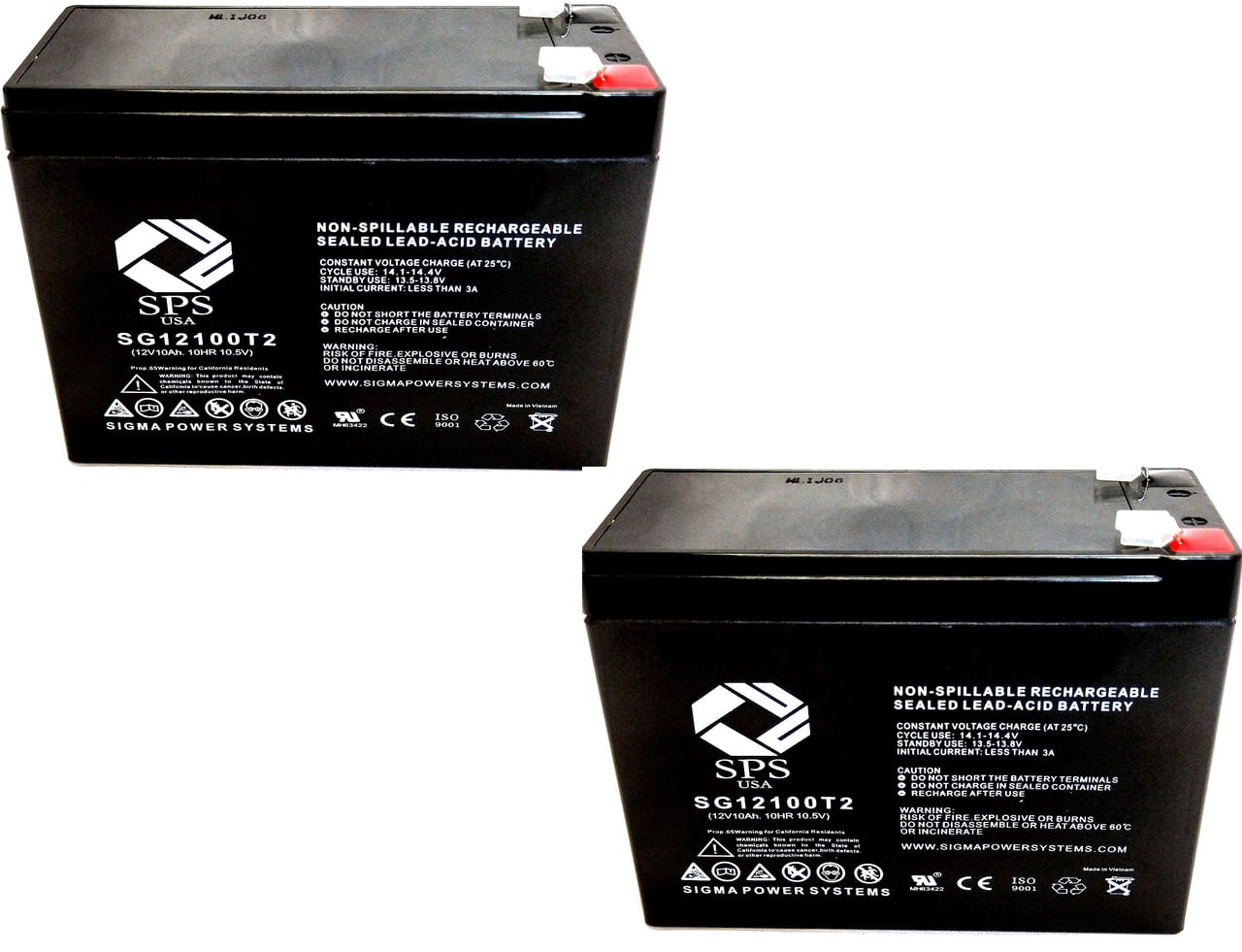 12 Voltios Baterías de Repuesto Portalac TPH12100 