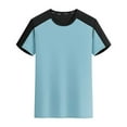 thumbnail image 5 of Zylanna Men's Casual Shirts Tee, Athletic Elastic Solid Color Short Sleeve Crew Neck Breathable Summer Tops for Man Green Size M, 5 of 5