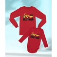 thumbnail image 2 of Big Brother Little Brother Long Sleeve Shirts Tractor Loving Boys Siblings Set Toddler/Kids Long sleeve T-Shirt Red 4T / Baby Long Sleeve Bodysuit Red 6M (3-6M), 2 of 8