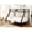 Black, variant on Sandy Black Finish - Twin XL/Queen Fitting - Space Saving in Living Quarters - Bunk Bed with Slats and Ladder