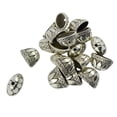 thumbnail image 1 of Granos de Peltre de Plata Granos Focales de Flores Elaboración de Joyas 20 Piezas, 1 of 9