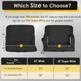 thumbnail image 2 of PNKKODW 25" 2PCS Stadium Seats for Bleachers with Back Support, Half-fold Portable Bleacher Chairs with Back and Cushion, 600D Waterproof Reclining Extra Wide Bleacher Seat for Outdoor Sports, 2 of 8