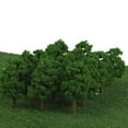 thumbnail image 4 of Guardoinrt 20Pcs Plastic Model Tress Train Railroad Scenery Props Scale 1:150 Kit Green, 4 of 6