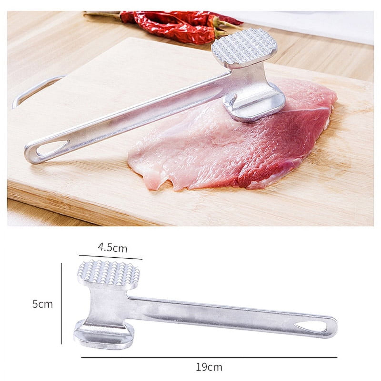 Mountain Grillers Meat Mallet Tool for Kitchen & BBQ - Meat Hammer - Meat Tenderizer - Sturdy Stainless Steel Steak Pounder for Beef Veal & Chicken